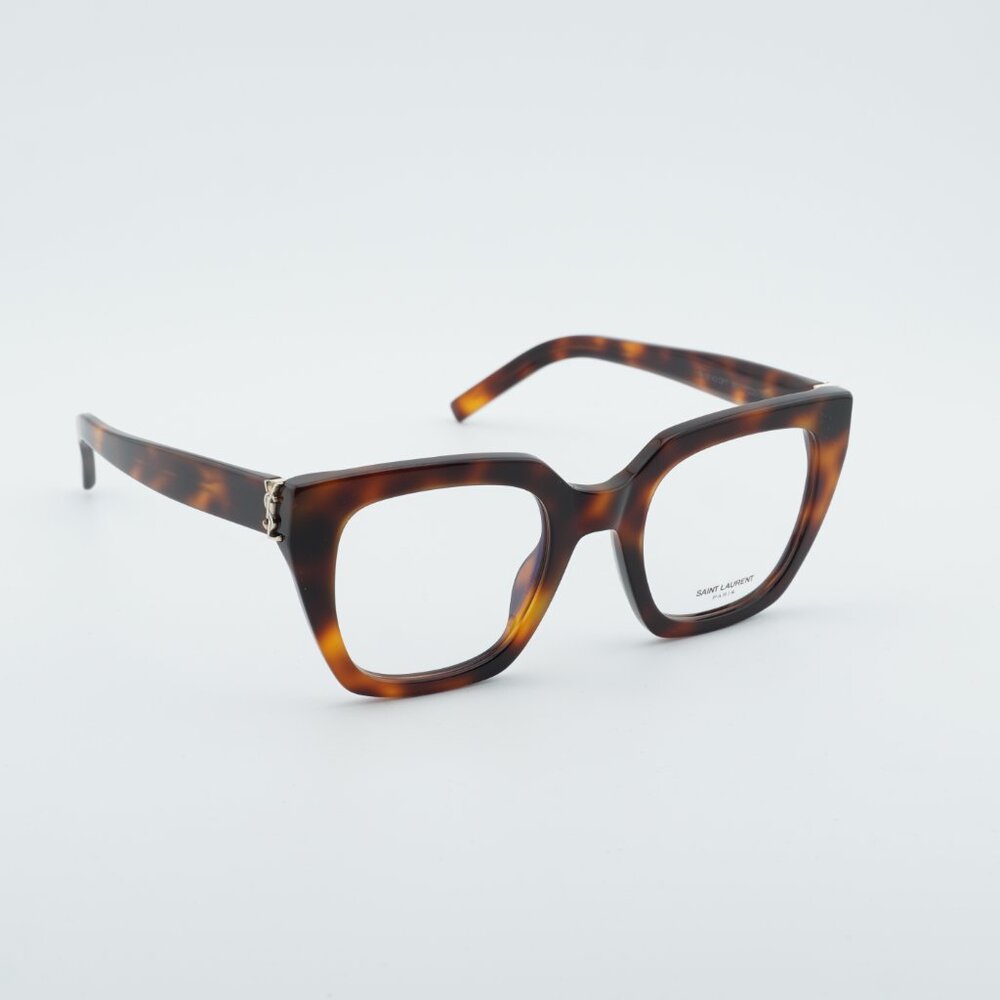 Saint Laurent SL M143 OPT 003 Eyeglasses Havana 51mm Square Frame - Picture 3 of 10